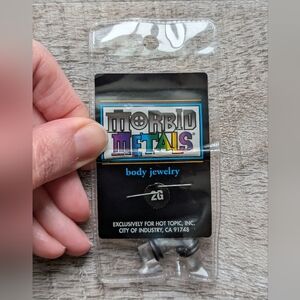 Y2K Morbid Metals 2g clear acrylic earrings Hot Topic NEW in package